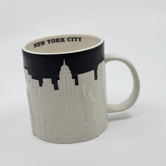 Starbucks 2012 New York  City Skyline 3D Relief Collector Series Mug Cup 16 oz - Picture 1 of 7